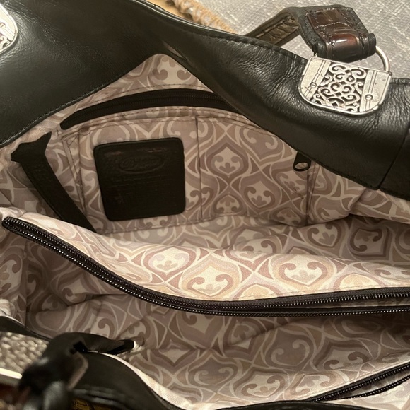 Brighton leather bag croc front black and brown - Picture 4 of 6